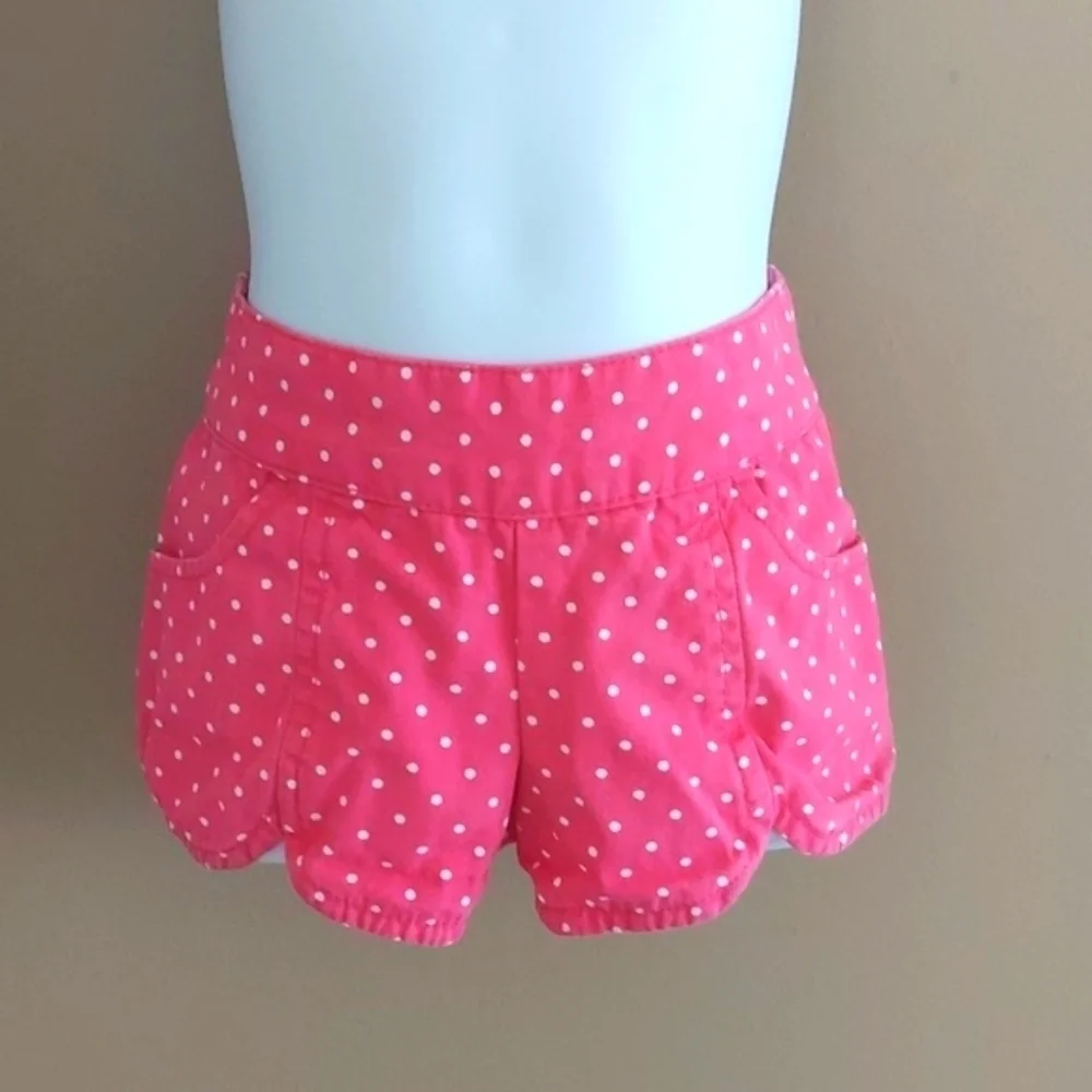 Gymboree 3 pc pack shorts - pink polka dot orange hippo stripes - size 2T